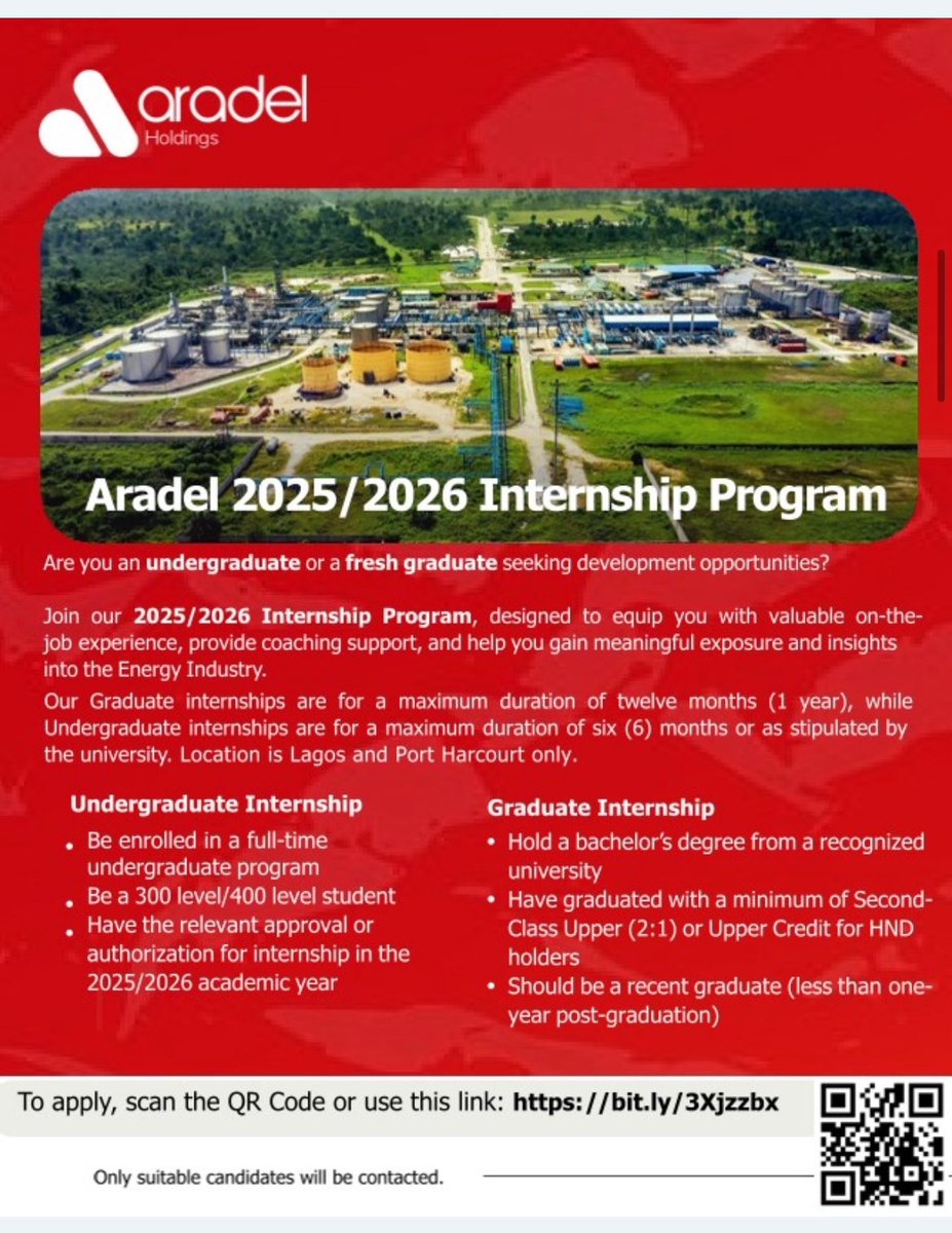 hedrees_ayinde's tweet image. Aradel Internship program 2025/2026

careers.aradel.com/content/Intern…