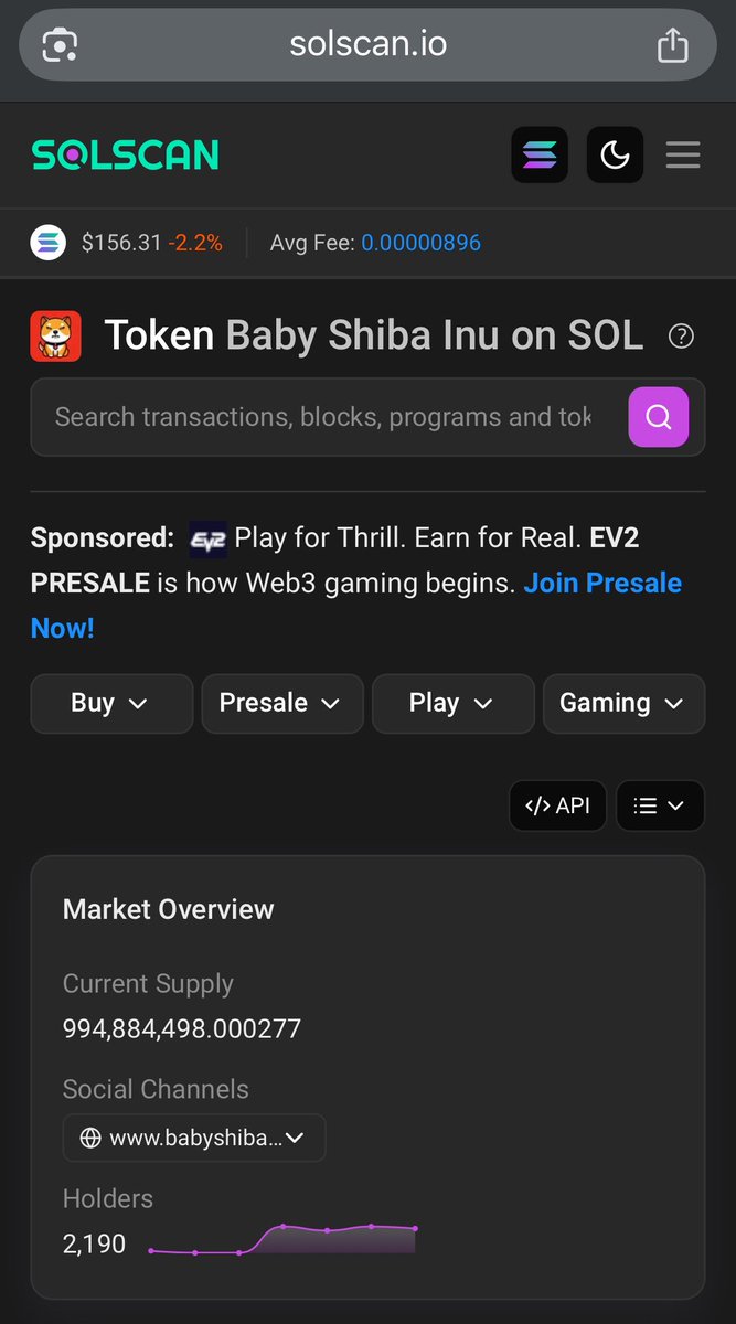 BABYSHIBSOL's tweet image. $BABYSHIB is verified by Solscan and fully updated socials.  Now it’s Jupiter and Solana verified project.  Baby Shiba Inu on Solana is no longer a small thing!  It’s just a matter of time till we see gods candles!  #babyshib #jupiter #solana @JupiterExchange @solscanofficial