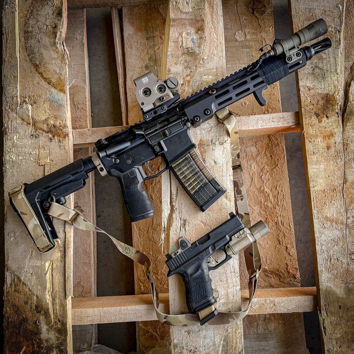 Firearms_Depot's tweet image. Everybody’s got a go‑to rifle and pistol for the range, home defense, or duty. What’s yours look like — similar to this setup or totally different? Drop a pic or your loadout! 🔫👇 #RangeDay #EDC #HomeDefense #GunCommunity