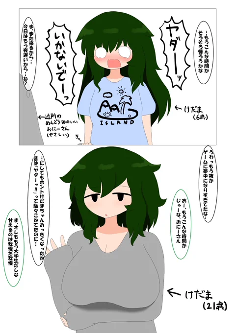 そういえばうちのこの話最近してませんでしたよね。本当は15人くらいいるんですけど。ヒヒ
とりあえず看板娘のけだまちゃんを投稿(再掲)しておきます。俺っ子ちゃんです。よろしくなァ! 