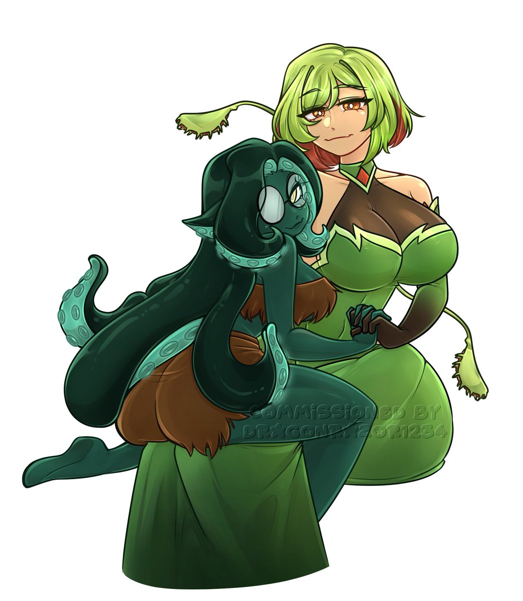 Holding hand nothing suspicious-🪴🐙
Comm by <a href="/Dragonrazor1234/">Dragon razor</a>