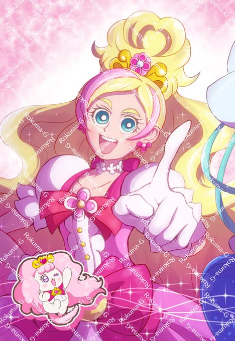 キュアフローラ&パフちゃんの1枚はこんな感じです! #レイフレ大阪