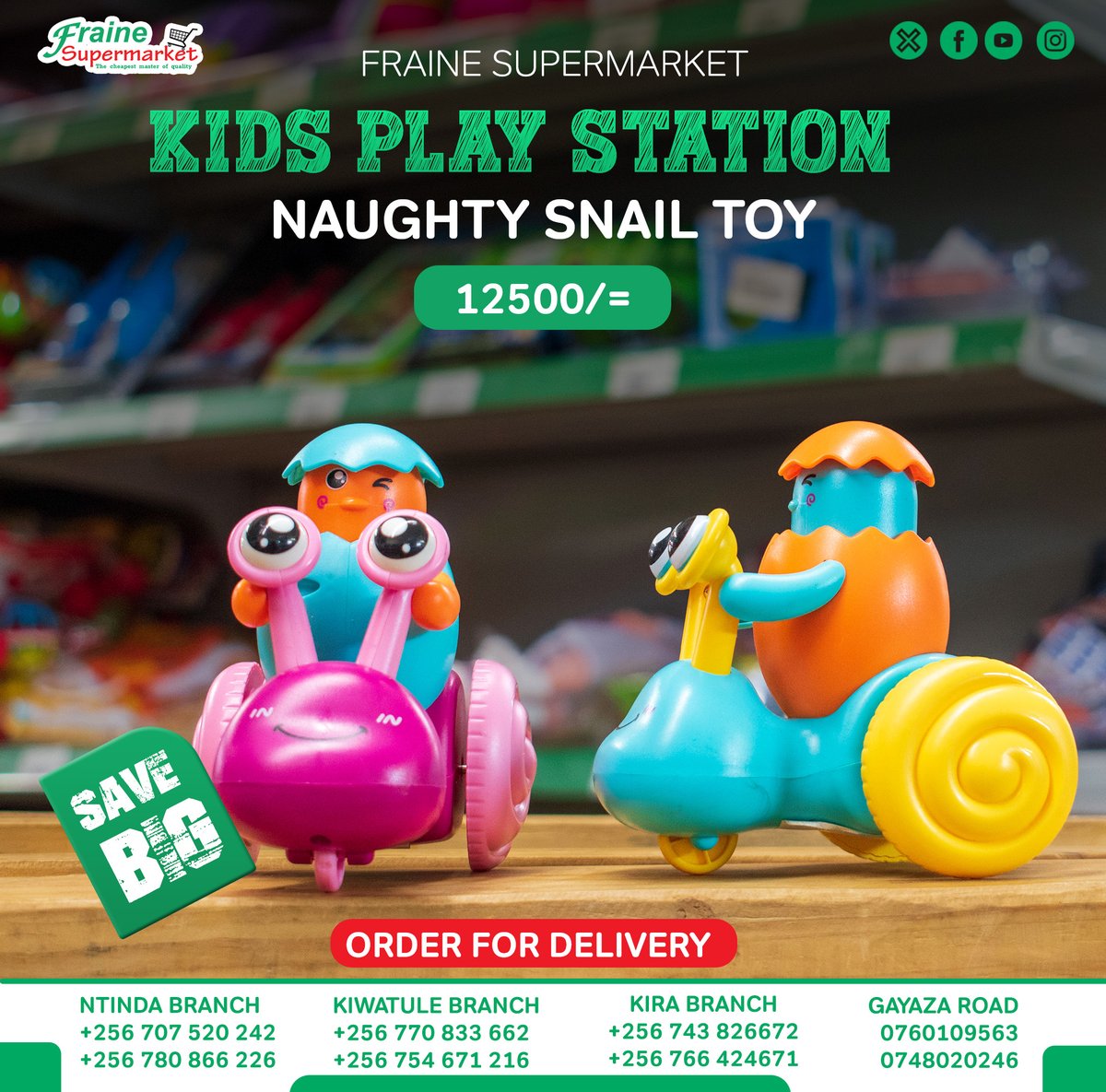 Keep the little ones entertained this holiday! 
Visit Fraine Supermarket today and grab fun games and toys they’ll love.