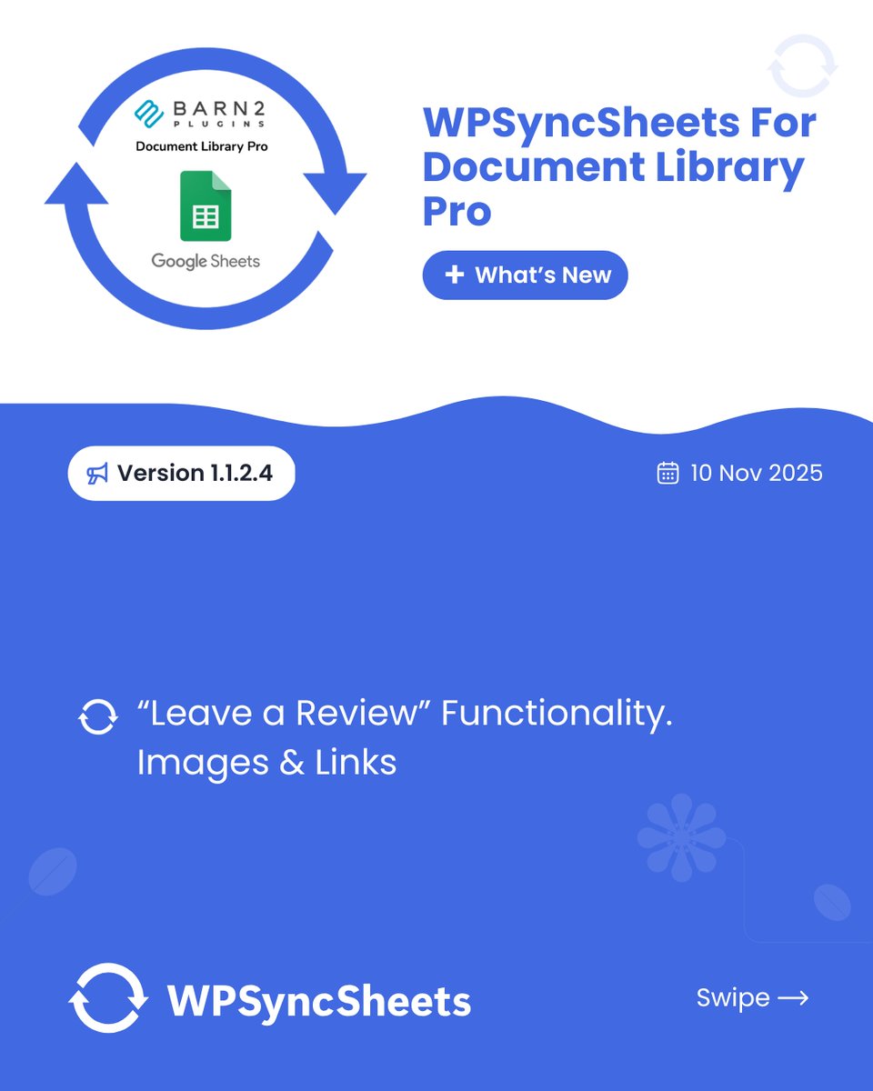 wpsyncsheets's tweet image. WPSyncSheets For DLP Version- 1.1.2.4

✅ “Leave a Review” Functionality.

🌍 wpsyncsheets.com/wpsyncsheets-f…

#wpsyncsheets #googlesheets #wordpress