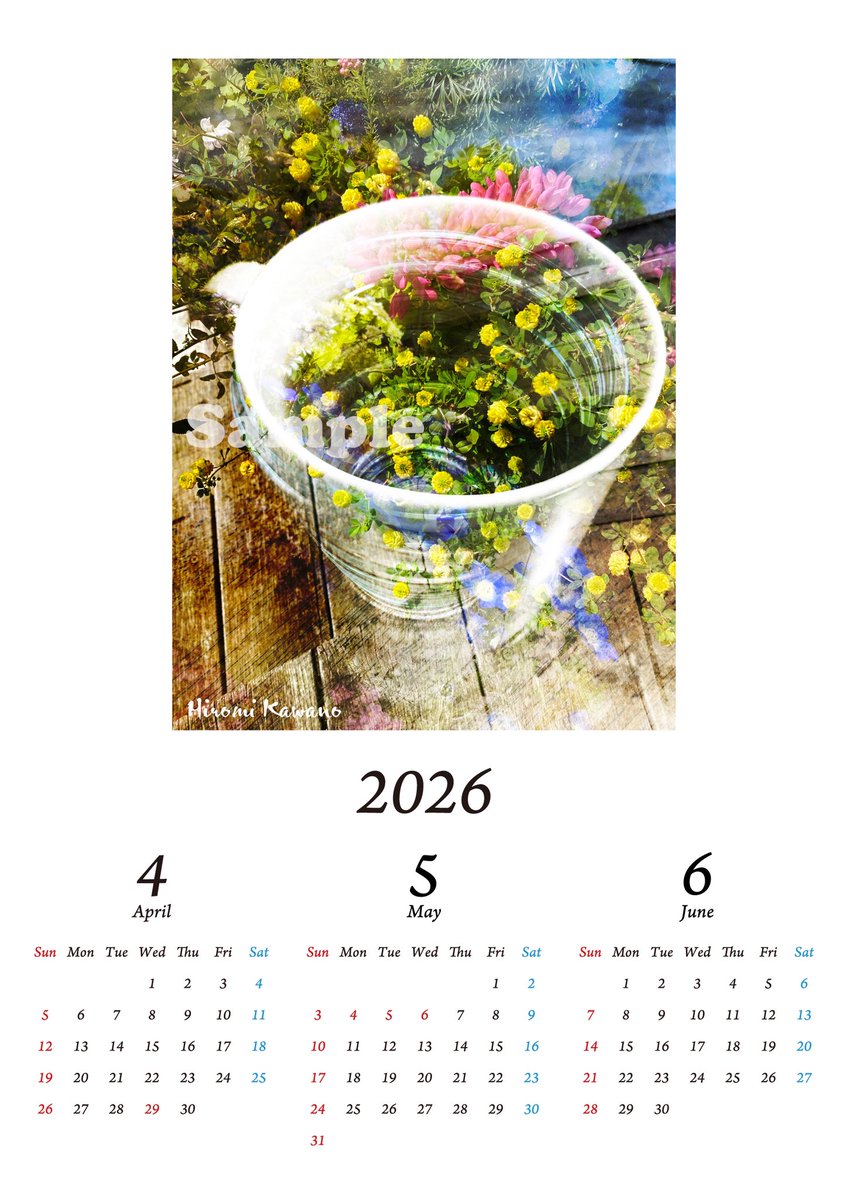 お疲れさまです。 カレンダーマーケットの準備をしてます。 多重露光の