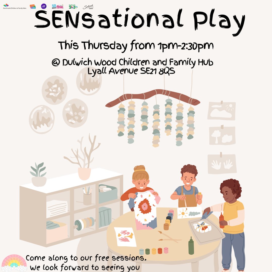 C_D_cfc's tweet image. A calm, welcoming space for little ones to explore and play at their own pace 🌈 Our SEN Play sessions are filled with smiles, support and sensory fun 🧸✨ #InclusivePlay #SouthwarkFamilies