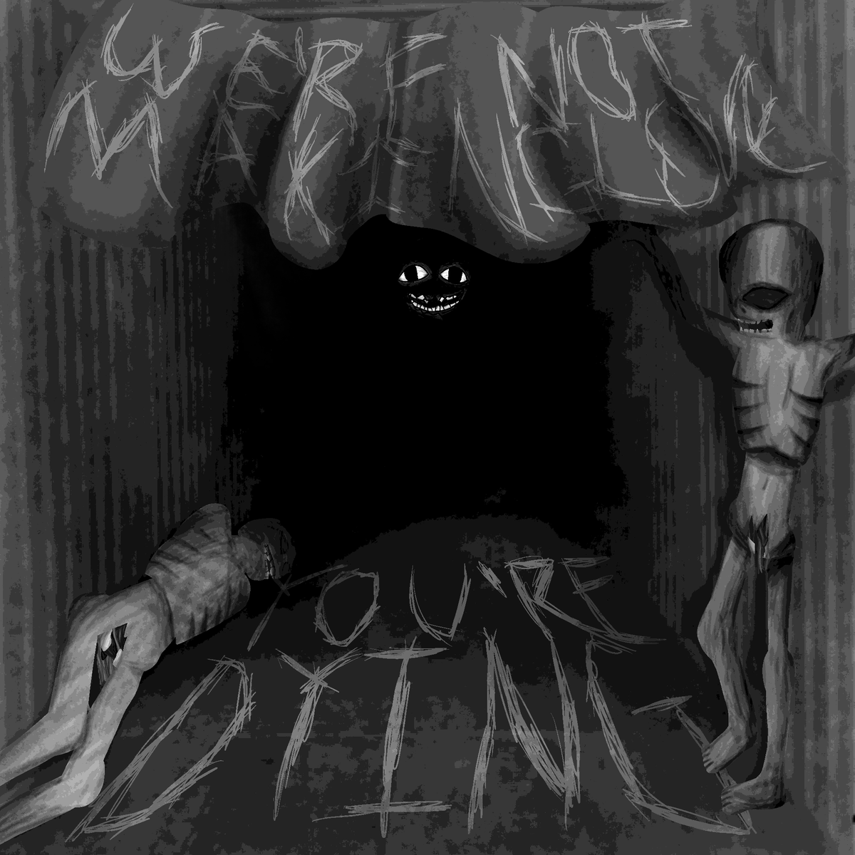 Crackcat_'s tweet image. Now that Halloweens over here&apos;s the one spooky thing i drew that month