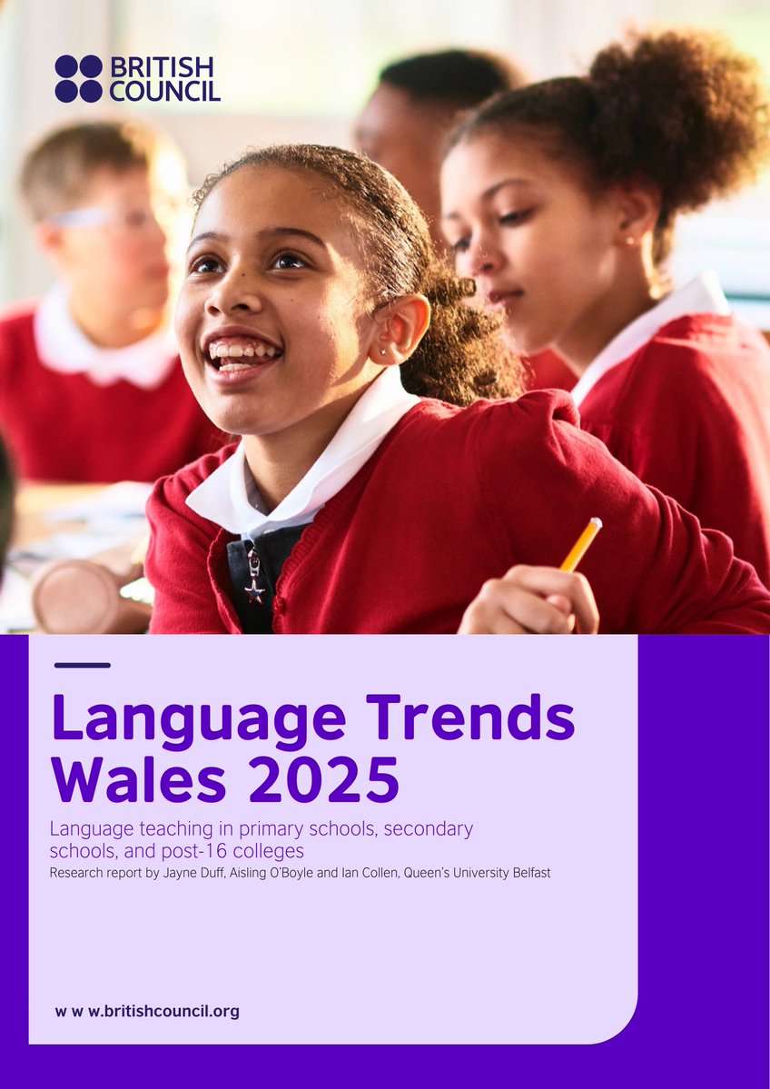 Teachers: Our 2025 #LanguageTrendsWales report is out!
It reveals that there’s been a sharp decline in post-16 language study despite tentative signs of recovery in primary schools and at GCSE. Find out what’s driving these trends and why it matters:  ow.ly/UysC50XnIAK