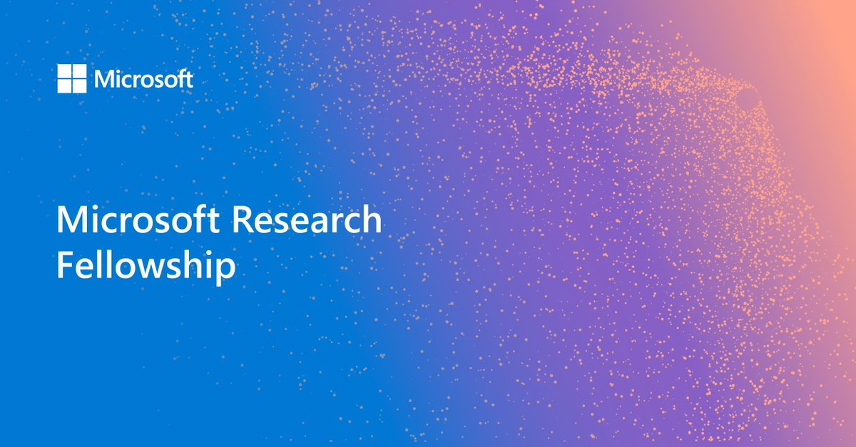 Microsoft_SG's tweet image. Announcing the 2026 Microsoft Research Fellowship, a program that creates opportunities for faculty, PhD students, and postdocs to collaborate with Microsoft Research on open research challenges that advance science and benefit society. 

Apply by Dec 2: msft.it/6049tHZRh