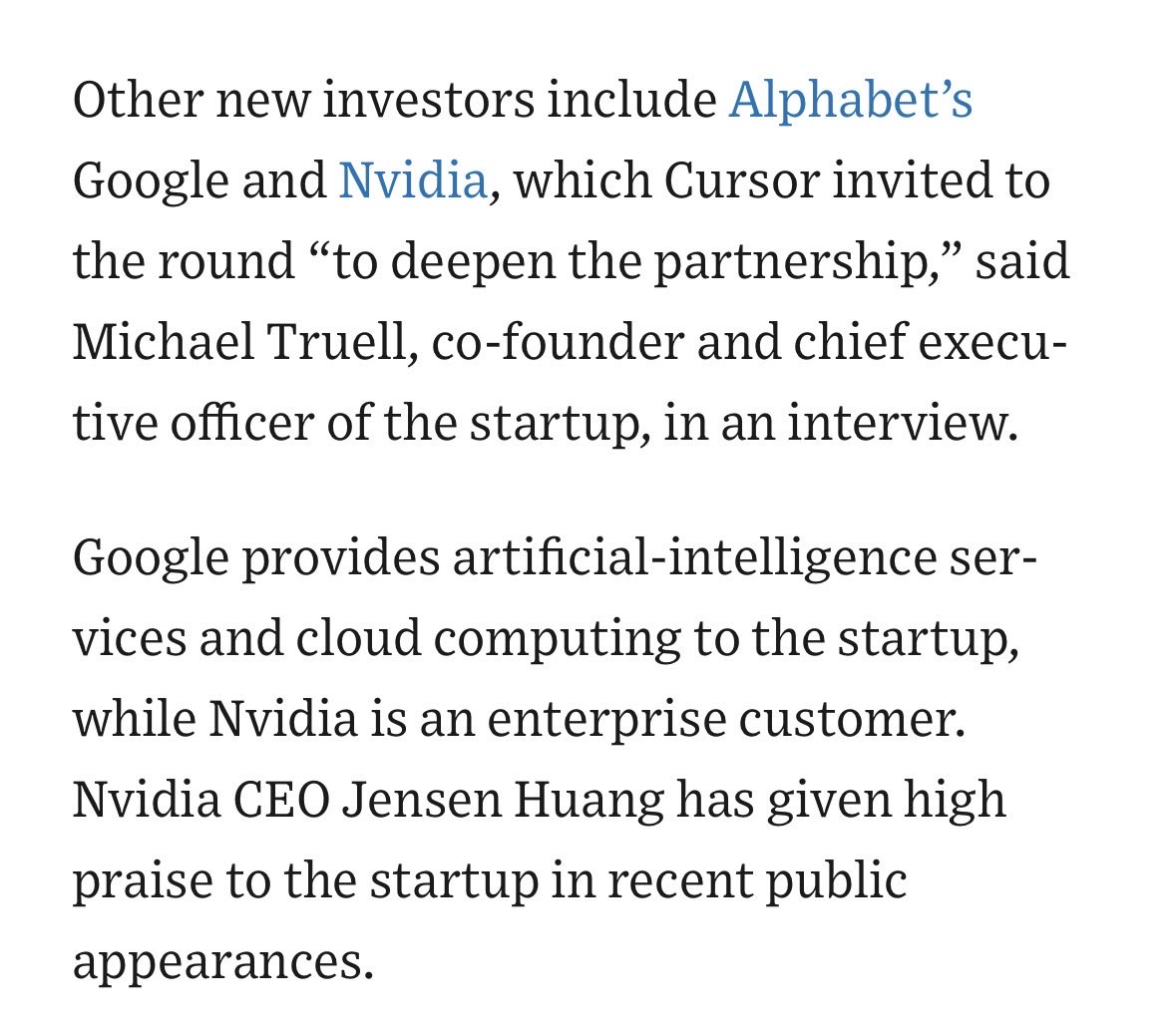 WSJ: Cursor Is Now Worth $29.3 Billion $GOOG $NVDA