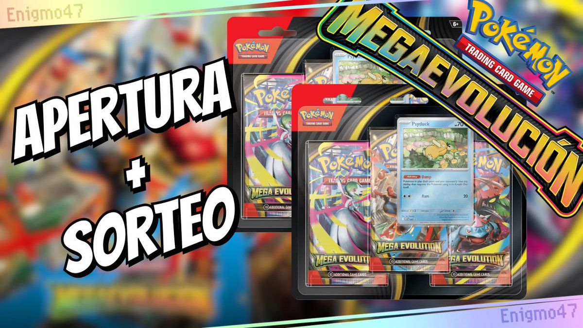 Nuevo video en el canal, video con #Sorteo de 2 blíster de sobres de Megaevoluicones:
(este es el post de interacción para el sorteo aquí en Twitter)

youtu.be/z7QL1VBUxRg