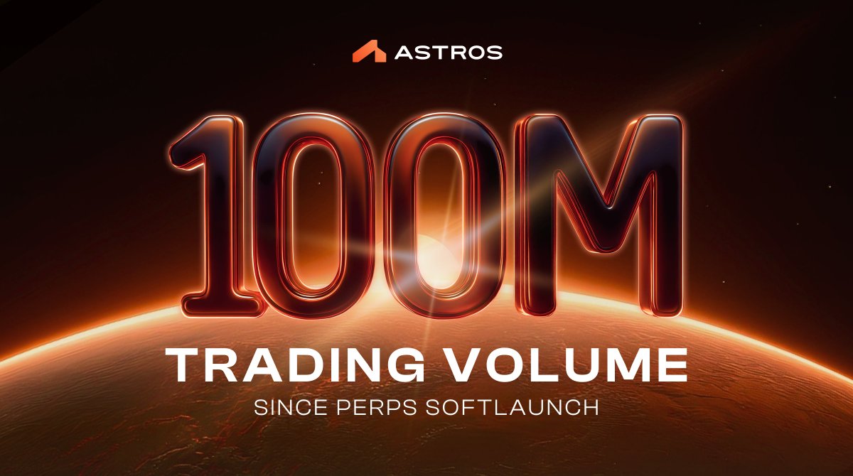 astros_ag's tweet image. Astros Perps is raking up the volumes faster than the speed of light 💫

In just 3 days, our volume went from $50M to $100M!

👩‍🚀 When 9-figure milestone?