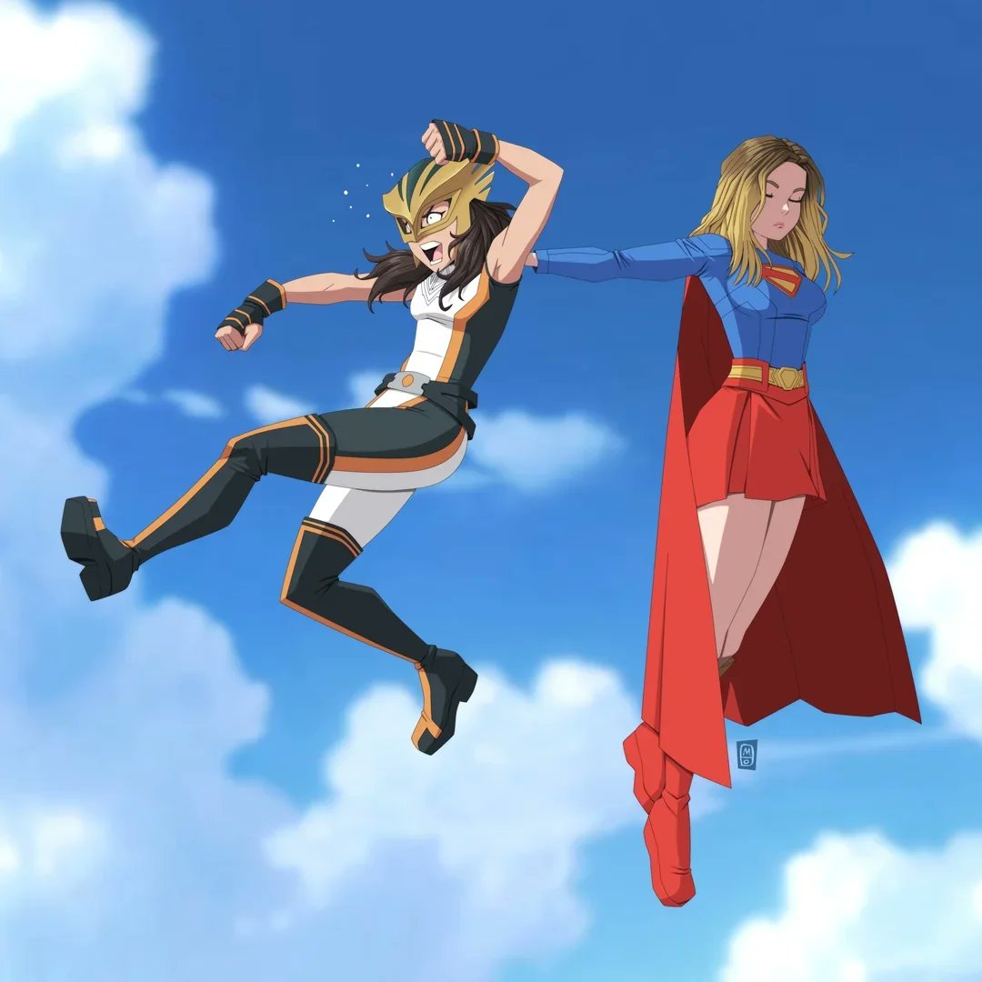 Hawkgirl and Supergirl team-up 🔥

(Artist: <a href="/Moutsider_/">Mexican Outsider</a>)