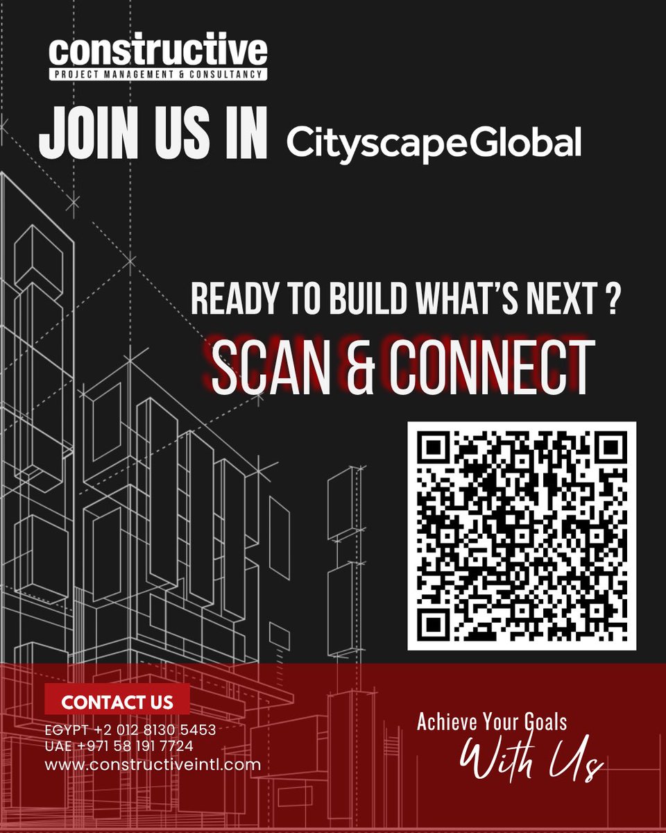 Constructi34525's tweet image. Discover how we’re shaping smarter, more human cities at
@CSGlobalKSA .
📍 Booth H4.PODS70
📲 Scan the QR code to explore our work.
#Constructive #SmartCities #HumanDesign