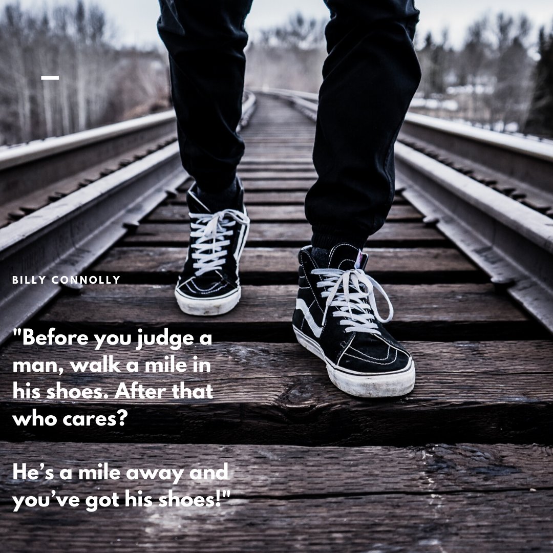 JsanSwfl's tweet photo. "Before you judge a man, walk a mile in his shoes. After that, who cares?... He’s a mile away and you’ve got his shoes!"
— Billy Connolly

#Funny #Humor #laugh #LOL #funnymemes #LOLmemes #instagood https://t.co/P0zX08sW5p