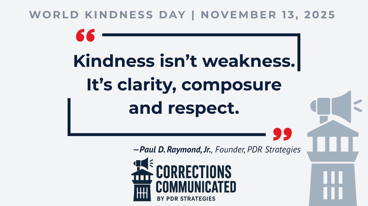Today is #WorldKindnessDay.

In corrections, kindness is quiet but powerful.
It steadies communication and strengthens trust.

Read how tone and respect define true strength → correctionscommunicated.com/the-quiet-stre…

#CorrectionsCommunicated