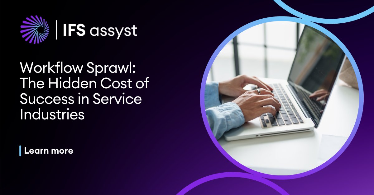 IFSassyst's tweet image. Ineffective workflows may cause setbacks, repetitive tasks, and disjointed experiences. Learn how IFS assyst improves service delivery by eliminating silos: ifs.link/pyrLXt
#WorkflowAutomation #ESM