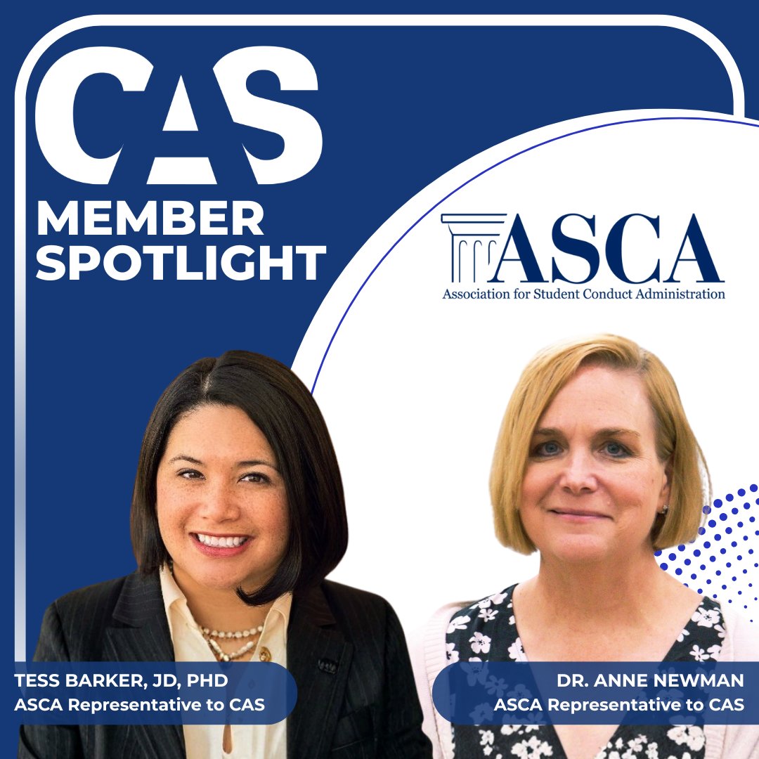 CAS is proud to spotlight the Association for Student Conduct Administration (ASCA) — supporting over 2,700 members who advance accountability, learning &amp; student well-being across higher education. 👏 #ASCA  

𝗙𝘂𝗹𝗹 𝗦𝘁𝗼𝗿𝘆 𝗛𝗲𝗿𝗲:  ow.ly/iBe550Xqy0r