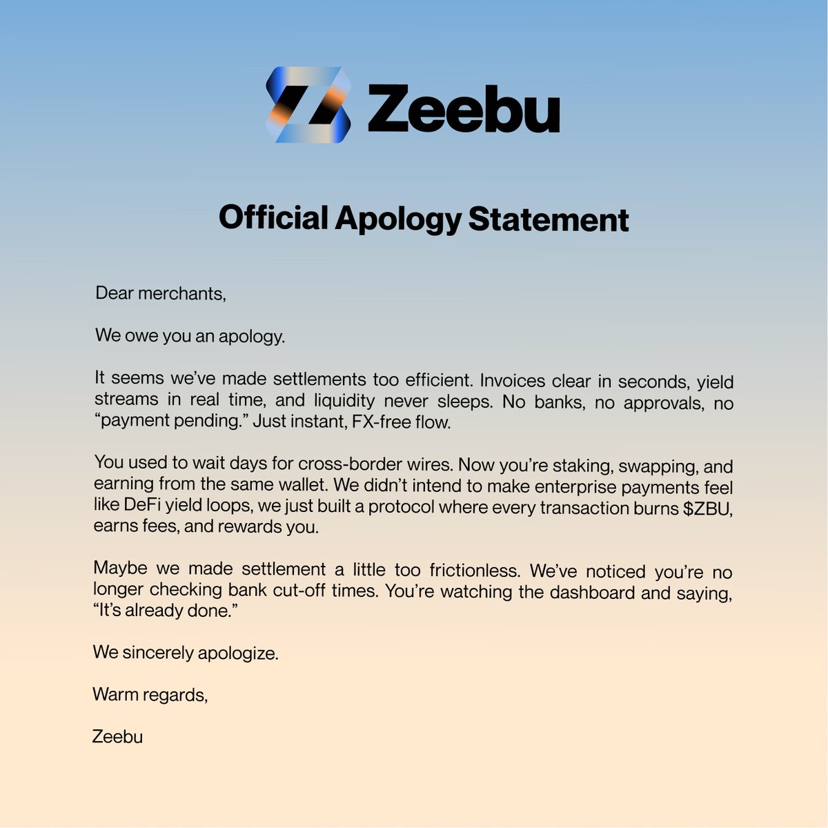 zeebuofficial's tweet photo. we're sorry. https://t.co/md1nfSZTVi