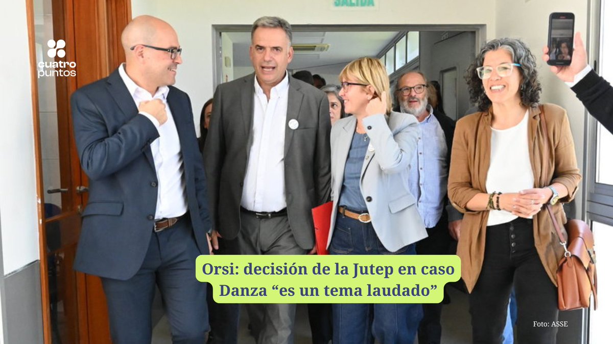 ORSI: DECISIÓN DE LA JUTEP EN CASO DANZA “ES UN TEMA LAUDADO”

⚫ El presidente Yamandú Orsi se refirió a la resolución de la Junta de Transparencia y Ética Pública sobre la situación del presidente de ASSE, Álvaro Danza. La Jutep no vio incompatibilidad entre su actividad en los