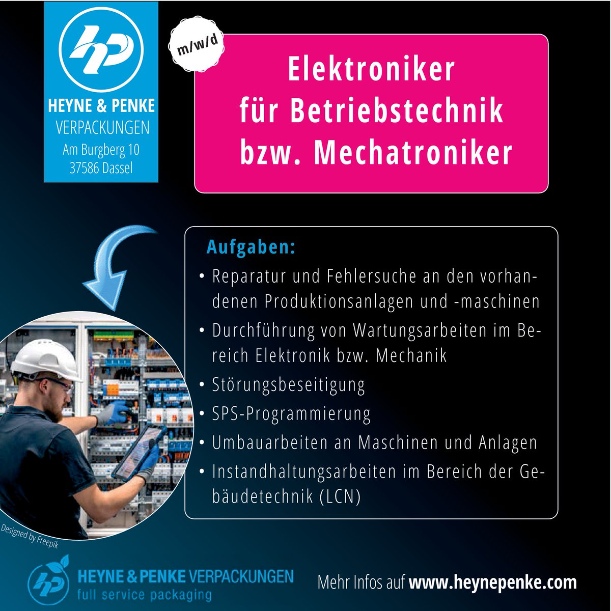 StellenmarktD's tweet image. 📷 Experten gesucht: Elektroniker / Mechatroniker (m/w/d) für #Instandhaltung und #SPS-#Programmierung!
stellenmarkt-direkt.de/ads/132783496 Ihre Expertise ist gefragt bei HEYNE &amp;amp; PENKE VERPACKUNGEN in #Dassel!