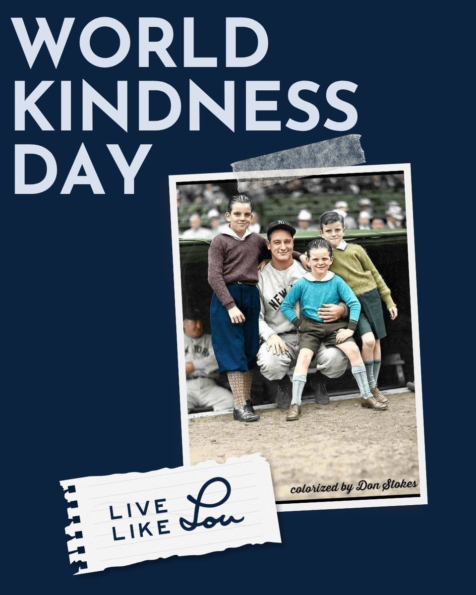 Lou Gehrig showed us that courage, humility, and gratitude are the foundation of kindness. 💙

This #WorldKindnessDay and #NationalFamilyCaregiversMonth, do something kind for a caregiver or an ALS family. Write a note, lend a hand, or make a meal. Every act matters. ✨