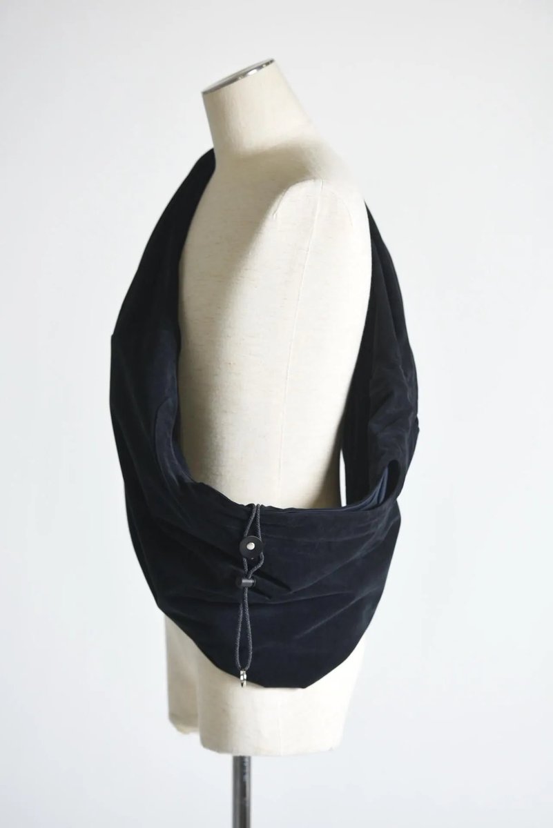 Leh 2025AW] KESA BAG Velour Black レーより、ベロア生地の袈裟バッグ