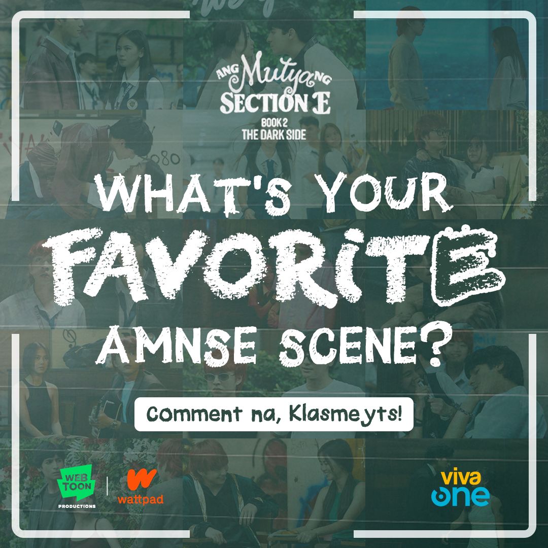 VivaOnePH's tweet photo. Before Season 2 drops, throwback muna tayo! Ano ang favorite scene mo sa Ang Mutya ng Section E?

replydown below. We wanna hear it from you!

Ang Mutya ng Section E: Book 2 – The Dark Side,
streaming this December 4 only on #VivaOne!

#AngMutyaNgSectionETheDarkSide #AMNSEBook2 https://t.co/MFSWP2uCx8
