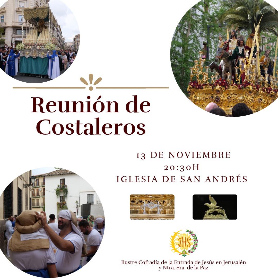 Hoy, reunión de costaleros de <a href="/borriquillaypaz/">Cofradía Borriquilla de Granada</a>