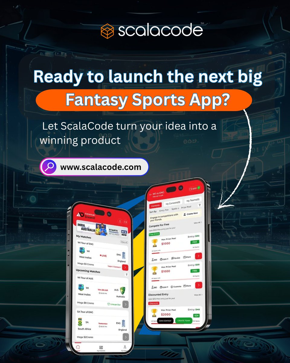 scala_code's tweet image. Fantasy sports is leveling up! 

From AI draft assistants to blockchain transparency — the game’s getting smarter, faster &amp;amp; fairer. 

Explore 5 AI-driven features shaping 2026: 
scalacode.com/blog/cost-to-d…

#FantasySports #AIInnovation #SportsTech #AIinSports #Blockchain #scalacode
