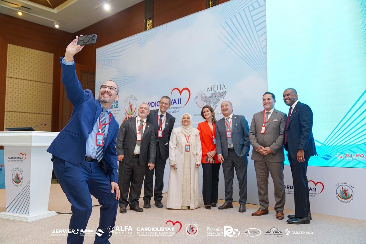 LCSociety2001's tweet photo. Congratulations to the Libyan Cardiac Society on the outstanding success of #CARDIOLIBYA 11🫀🇱🇾

A world-class event that brought together cardiologists from #Libya &amp; abroad with + 700 attendees, 14 workshops, and over 100 presentations.

@LCSociety2001 #Cardiology #MedEd https://t.co/WPOwcBQYmw
