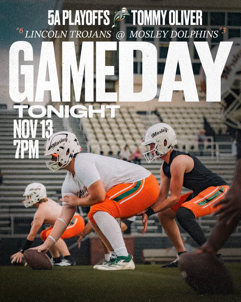 Playoffs, Round 1!!
Click on the link below for all your gameday info:
mosleyfootball.com/event/lincoln-…
#MosleyMade

<a href="/AdebanjiBamide1/">Banji Bamidele</a> <a href="/Ath_Dynasty/">The Athletic Academy</a> <a href="/TrueKAWright/">Kyle Wright(Leave It At The Table)</a> <a href="/DH11RT/">David Hayes</a> <a href="/TheRundown102/">The Rundown</a>