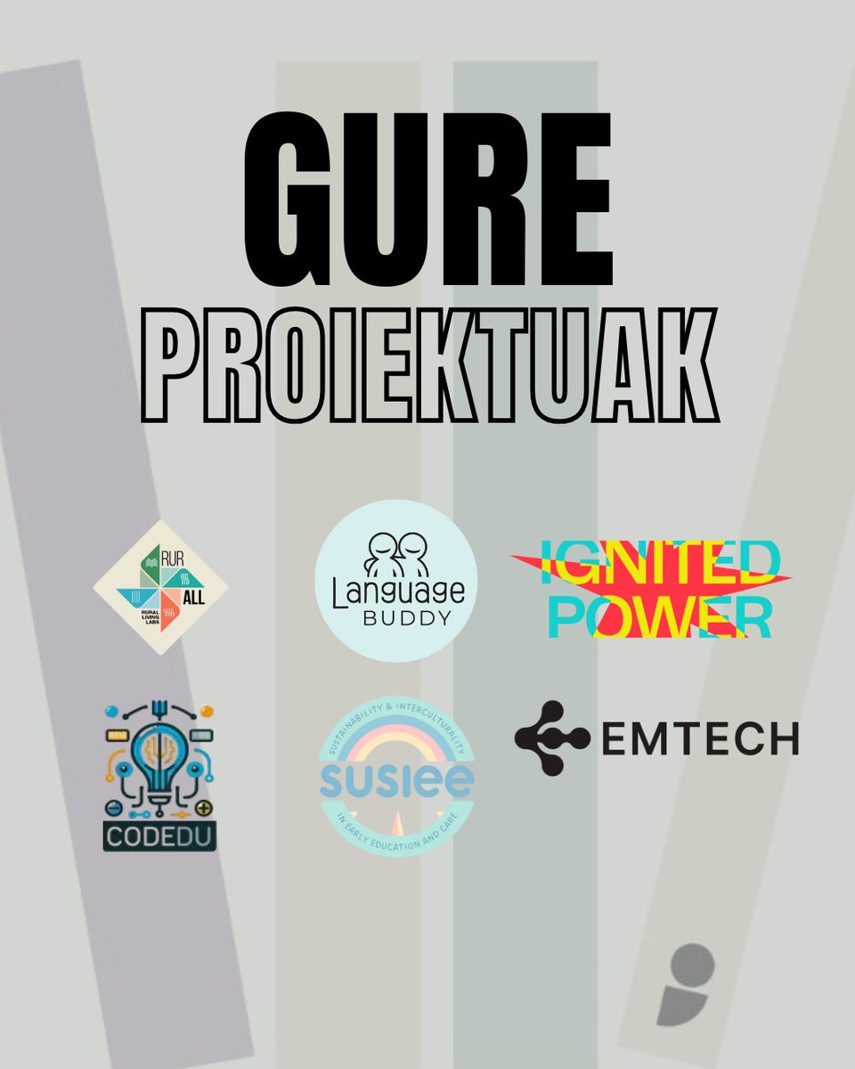 kide_on's tweet photo. 💡➡️ Lanean ari garen proiektuak:

🗣️ Language Buddy – Hizkuntza eta inklusioa
💻 EMTECH – Teknologia hezkuntzan
🔥 IGNITED – Motibazioa eta berrikuntza
🤖 CODEDU – Arduino eta kodeketa
🌱 SUSIEE – 0–3 hezkuntza jasangarria
����RurALL – Landa-eremuko parte-hartzea https://t.co/TSws94KPBT