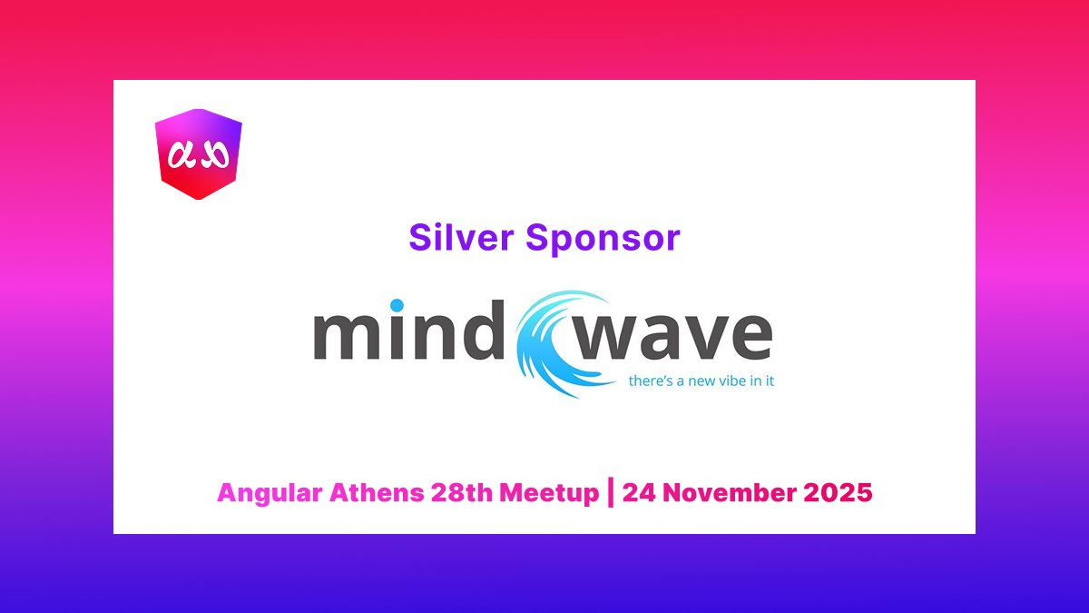 AthensAngular's tweet image. Meet one of our Silver Sponsor, Mindwave!

Thank you for your valuable support of the upcoming 28th Angular Athens Meetup. Your contribution is key to our community&apos;s success!

📅 Nov 24, 7 PM 
📍 Impact Hub Athens 
🔗 RSVP: meetup.com/angular-athens…

#angularathens #meetup