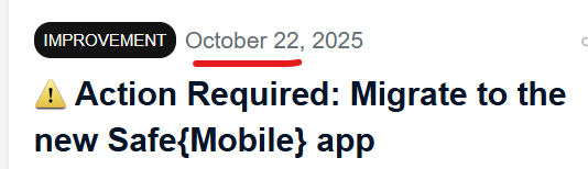 no action was required, for a complete 7 days :facepalm: