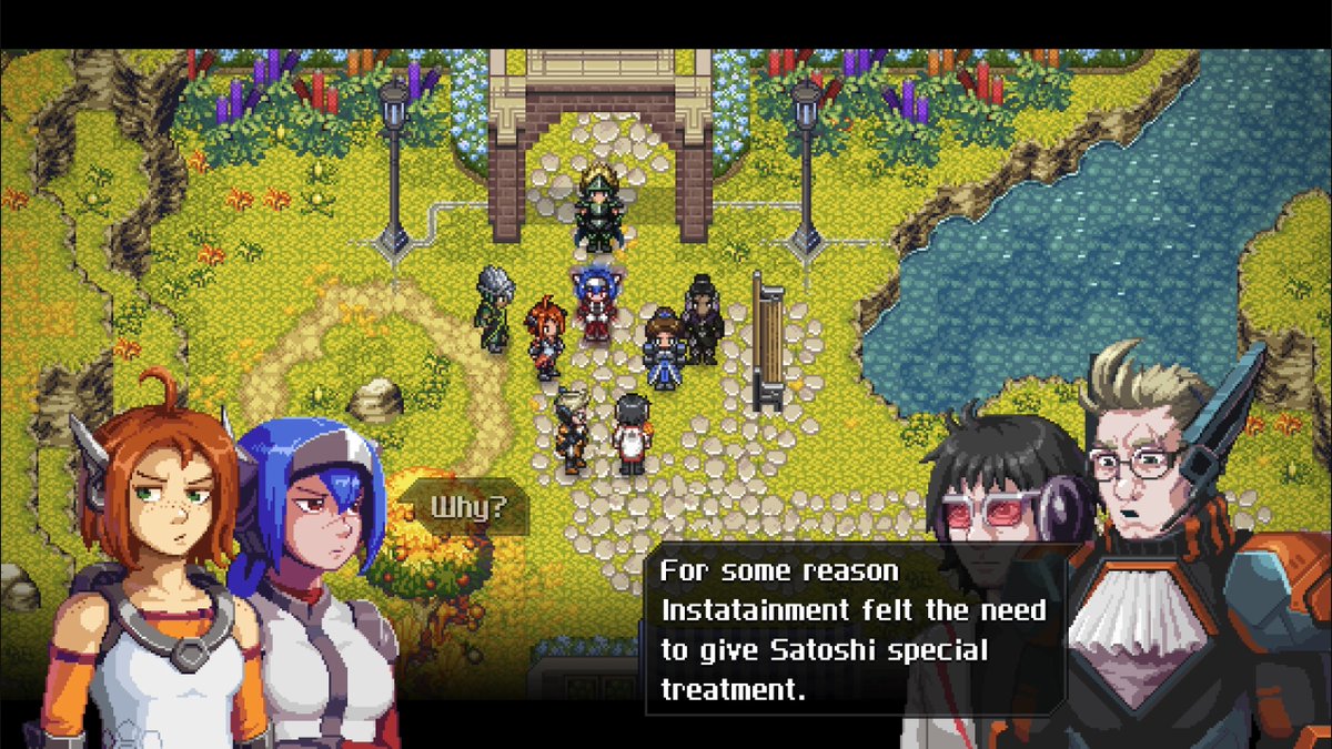 XMemor's tweet image. combined bed and lounge with fireplace...yeh might be a little better but there&apos;s also the charm of the smaller place when wanting to be with your girlfriend

#CrossCode | #MemorXCrossCode