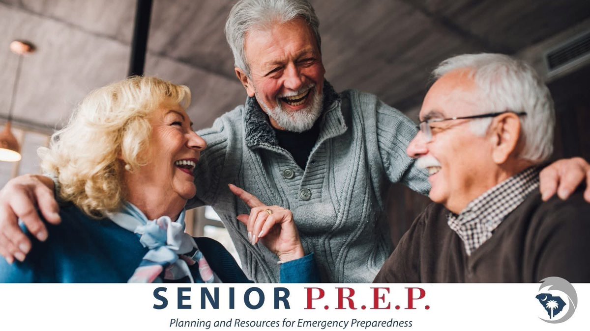 SCEMD's tweet image. If you&apos;re an older adult, taking a few simple steps now can help you stay prepared and confident during emergencies.
-Make a plan
-Build a kit
-Stay informed
Learn how to get started: aging.sc.gov/programs-initi…
#SeniorPrep #EmergencyReady #EmergencyPreps