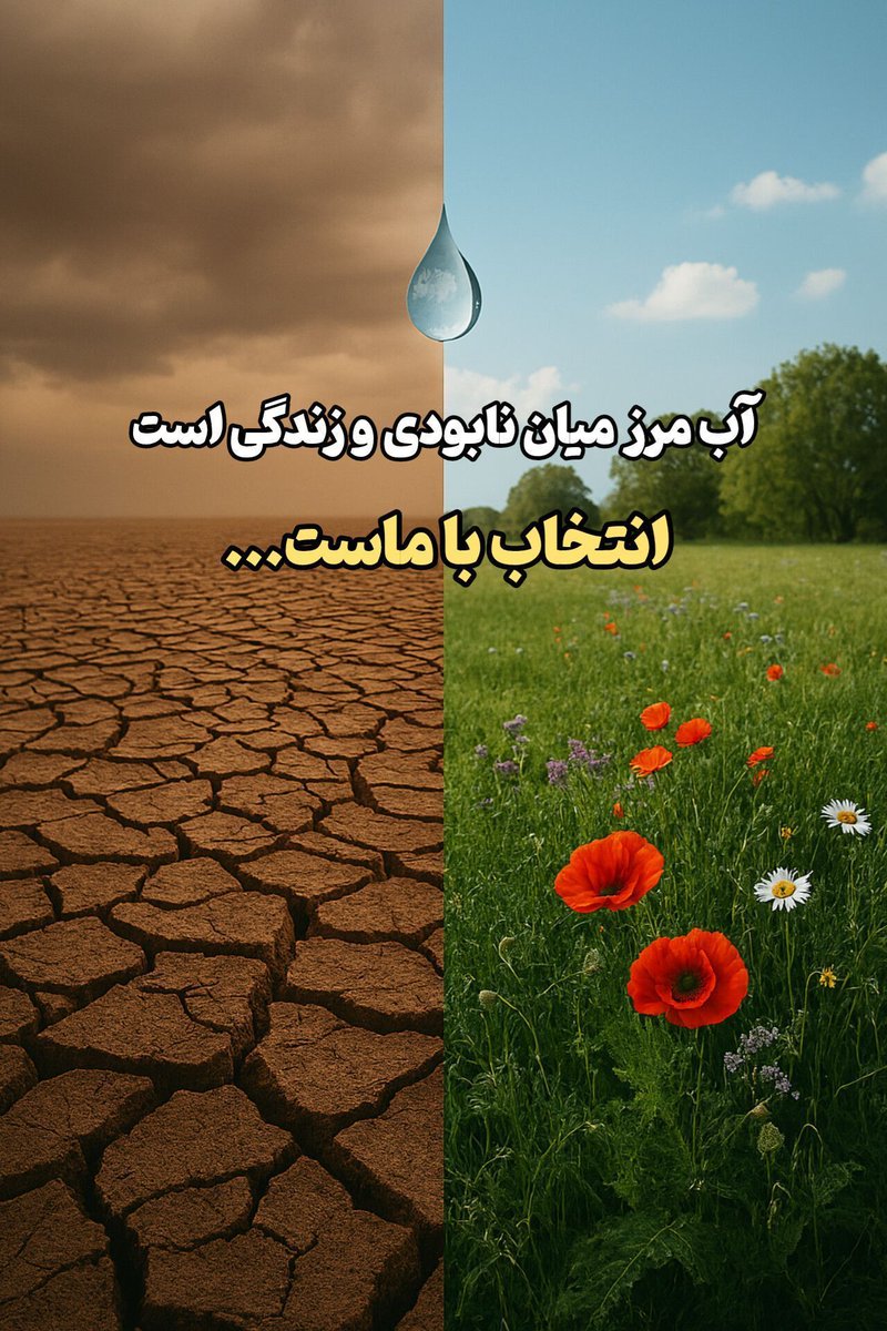 تغییر اقلیم را نمی‌توان متوقف کرد،
اما می‌توان درست مصرف کرد.
#نجات_آب #آب_زندگیست