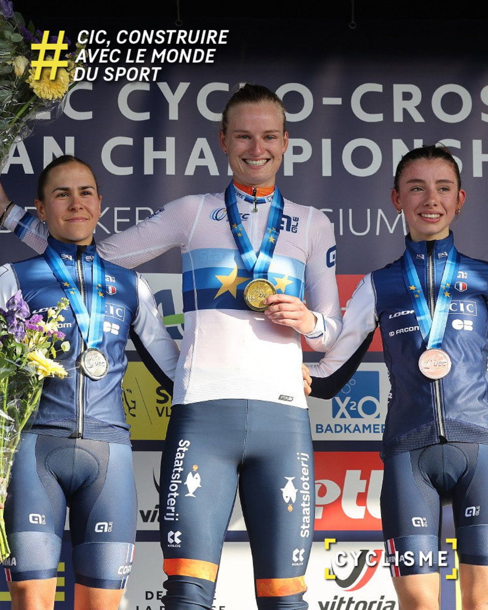 🔙 De l'argent et du bronze respectivement pour Célia Gery et Amandine Muller en U23 aux Championnats d'Europe de cyclo-cross à Middelkerke (Belgique) le week-end dernier (8-9/11)🥈🥉

4️⃣ Laly Pichon (U19 Féminine) et Romain Debord (U23 Masculin) ont terminé à la 4e place.

Bravo