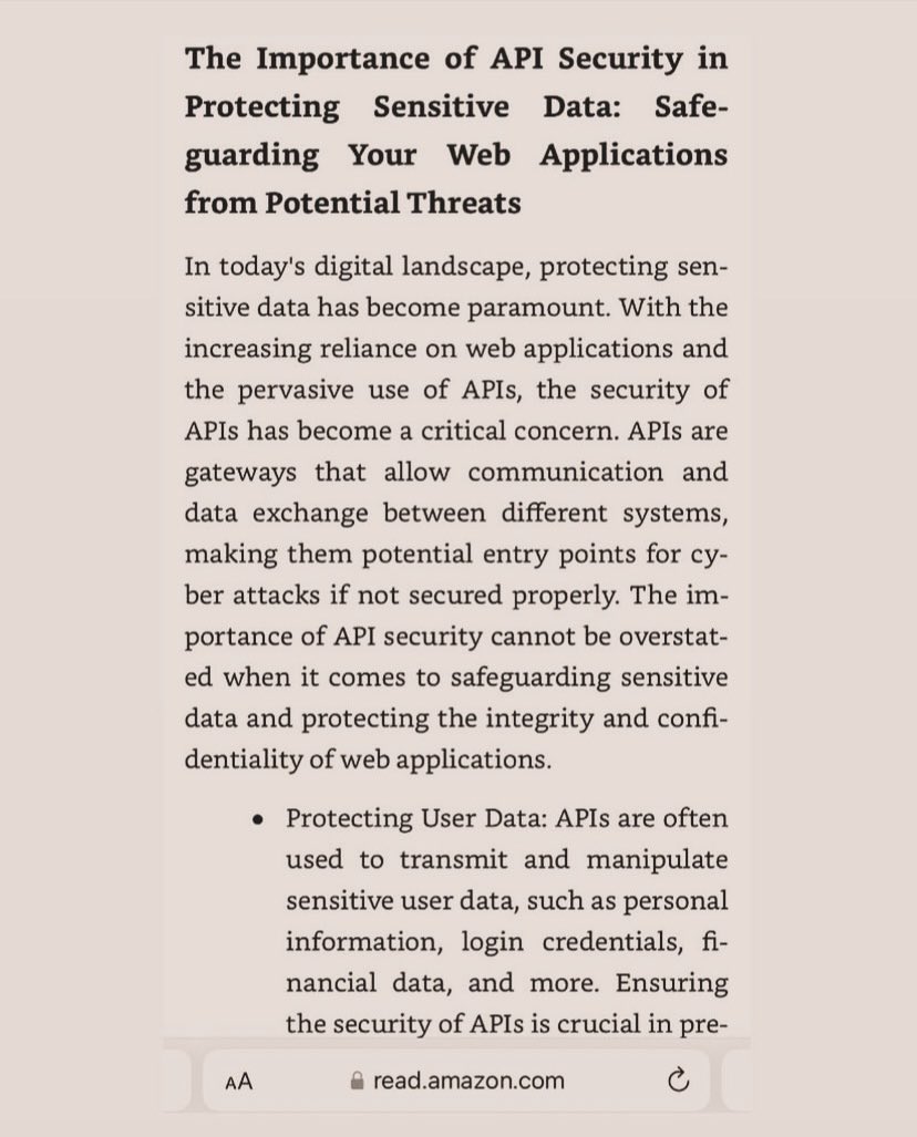 hanim_eken's tweet image. Understanding API Security and Implications-TO READ amazon.com/Understanding-…
#apisecurity #APISec #APIsecurityebook 
#APISecurityebook #cybersecurityebook 
#applicationsecurityebook