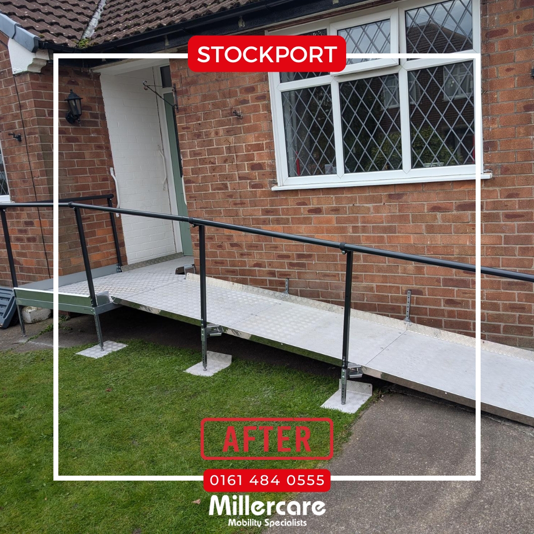Millercare's tweet image. ♿ Home Accessibility Transformation – Stockport!
Our Stockport branch provided a ramp for a customer, making entry from their drive safer and much easier. 💙
#Millercare #HomeAccessibility #MobilitySolutions #CustomerCare #SafeAccess #StockportBranch #AccessibilityMatters