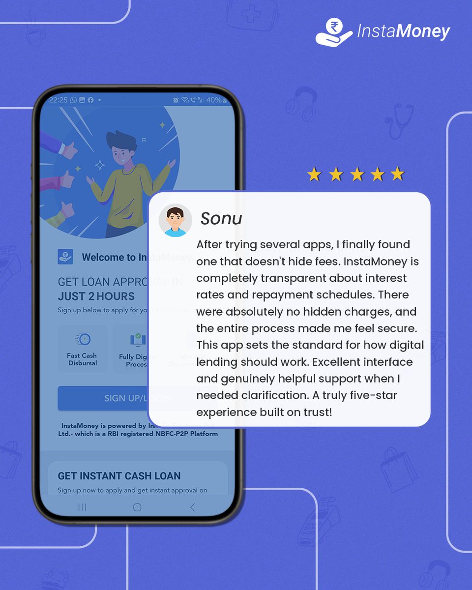 We’re driven by your trust. Download the app today and experience the ease of 100% digital loans and instant approval.

#InstaMoney #Fintech #CustomerExperience #CustomerTestimonials #QuickCash #PersonalLoan #EasyLoan #InstantCash #LoanApp