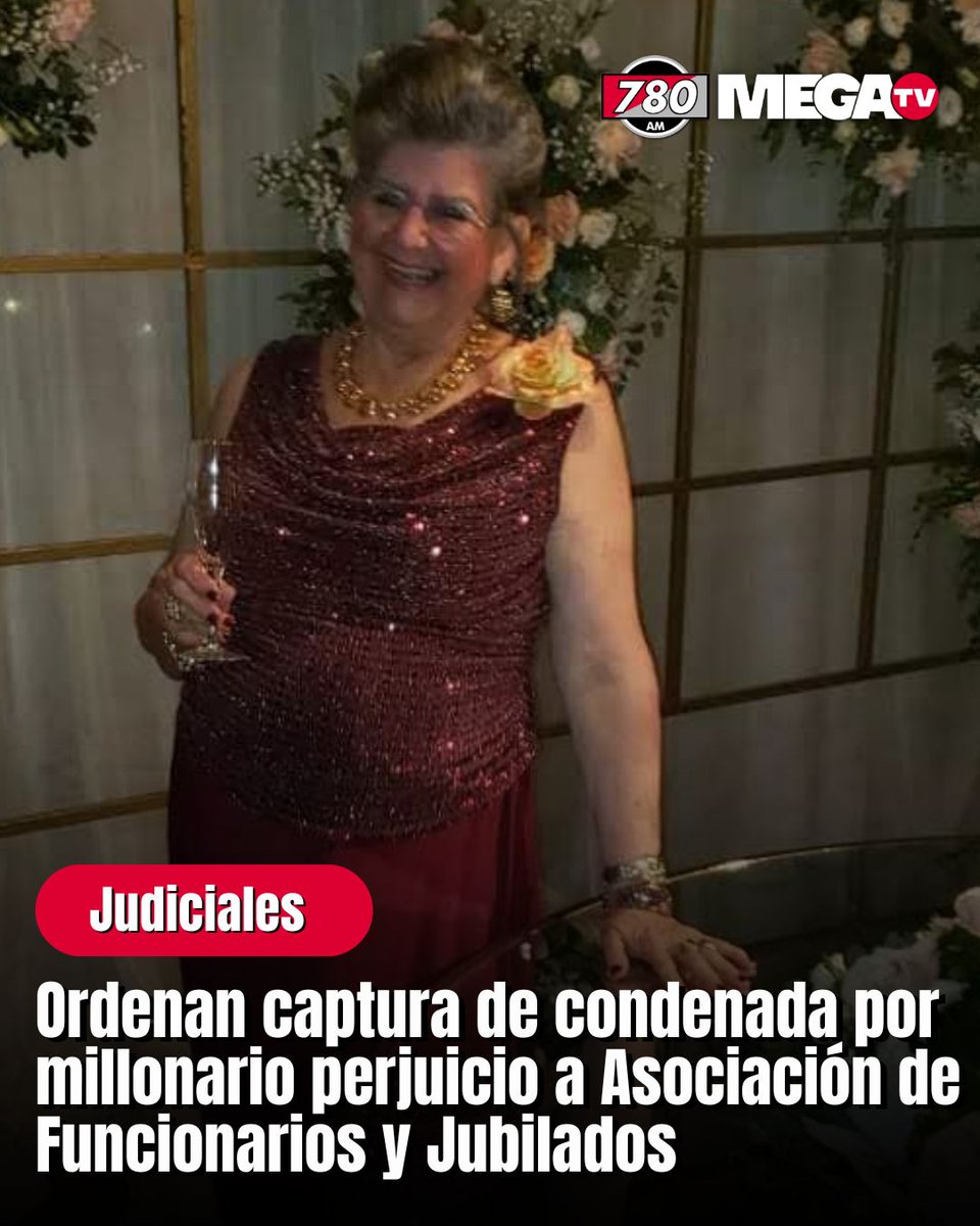 ORDENAN CAPTURA DE CONDENADA POR MILLONARIO PERJUICIO A ASOCIACIÓN DE FUNCIONARIOS Y JUBILADOS ⚖️

❌La jueza de Ejecución Sandra Kirchhofer revocó la libertad ambulatoria y ordenó la captura a nivel nacional de Nélida Huespe, a efectos de que cumpla su condena de 2 años 6 meses