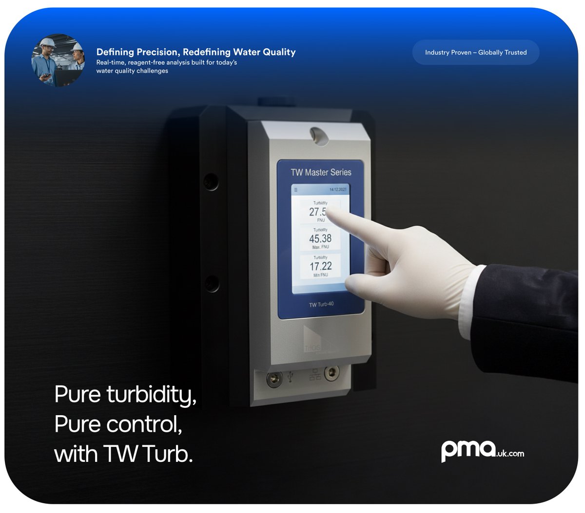 pma_co's tweet photo. Get true turbidity, not noise. TriOS TW Turb delivers stable sub-NTU using ISO 7027 90° IR nephelometry, ideal for post-filter and final water. SCADA ready via TW PS300. Built for UK works.

https://t.co/olx1fQgsJz

#Turbidity #DrinkingWater #ISO7027 #WaterQuality #TriOS https://t.co/UFNzBUQGYC