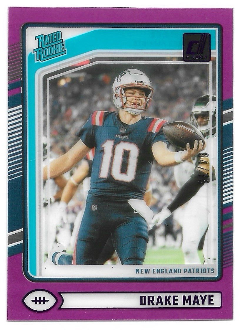 Drake Maye /75 Purple Clearly Donruss Rookie

$85 BMWT