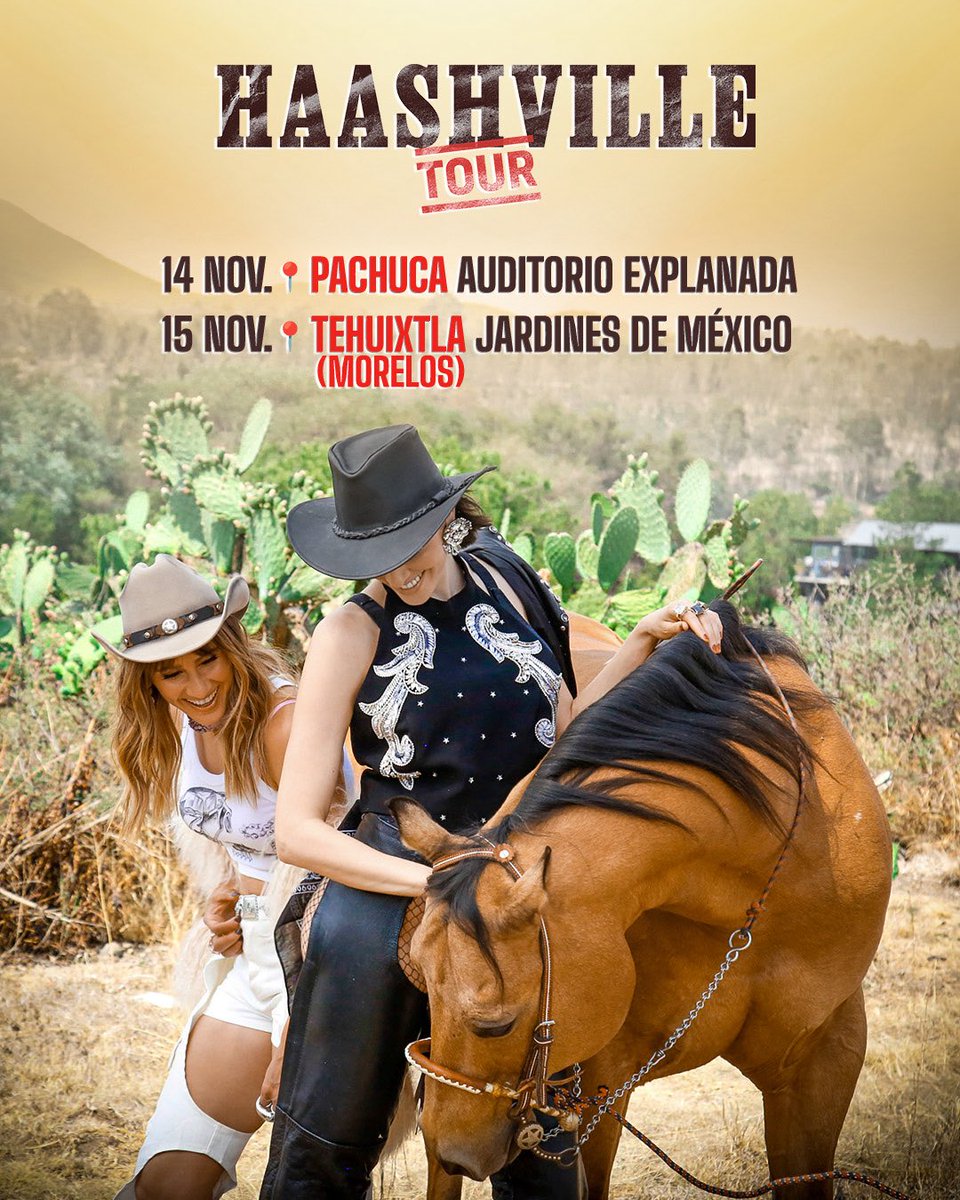 haashoficial's tweet image. Pachuca y Morelos!! Nos vemos este fin en #HAASHVILLE 🤠🌵👢❤️    

📍🎟️ ha-ash.com/tour
