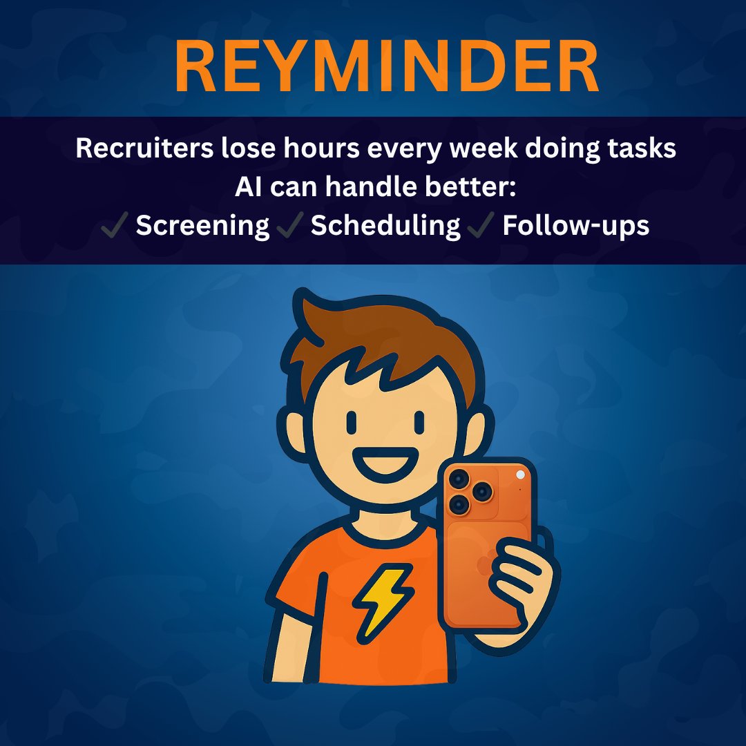 HireyAI's tweet image. Recruiters lose hours every week doing tasks AI can handle better:
✔ Screening
✔ Scheduling
✔ Follow-ups

Free your team for the conversations that matter.

#Reyminder #HireyAI #RecruitingAutomation