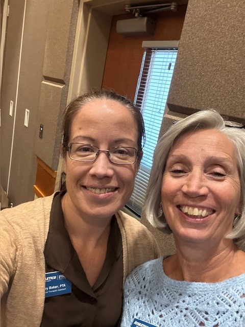 Athletico's tweet image. Our Westminster (PC), MD clinic manager, Diane B., always does a great job connecting with the community! 💙 Recently, she represented Athletico alongside Mary B. at the Carroll Community College PTA Program Career Fair. 🎉 #GoTeam