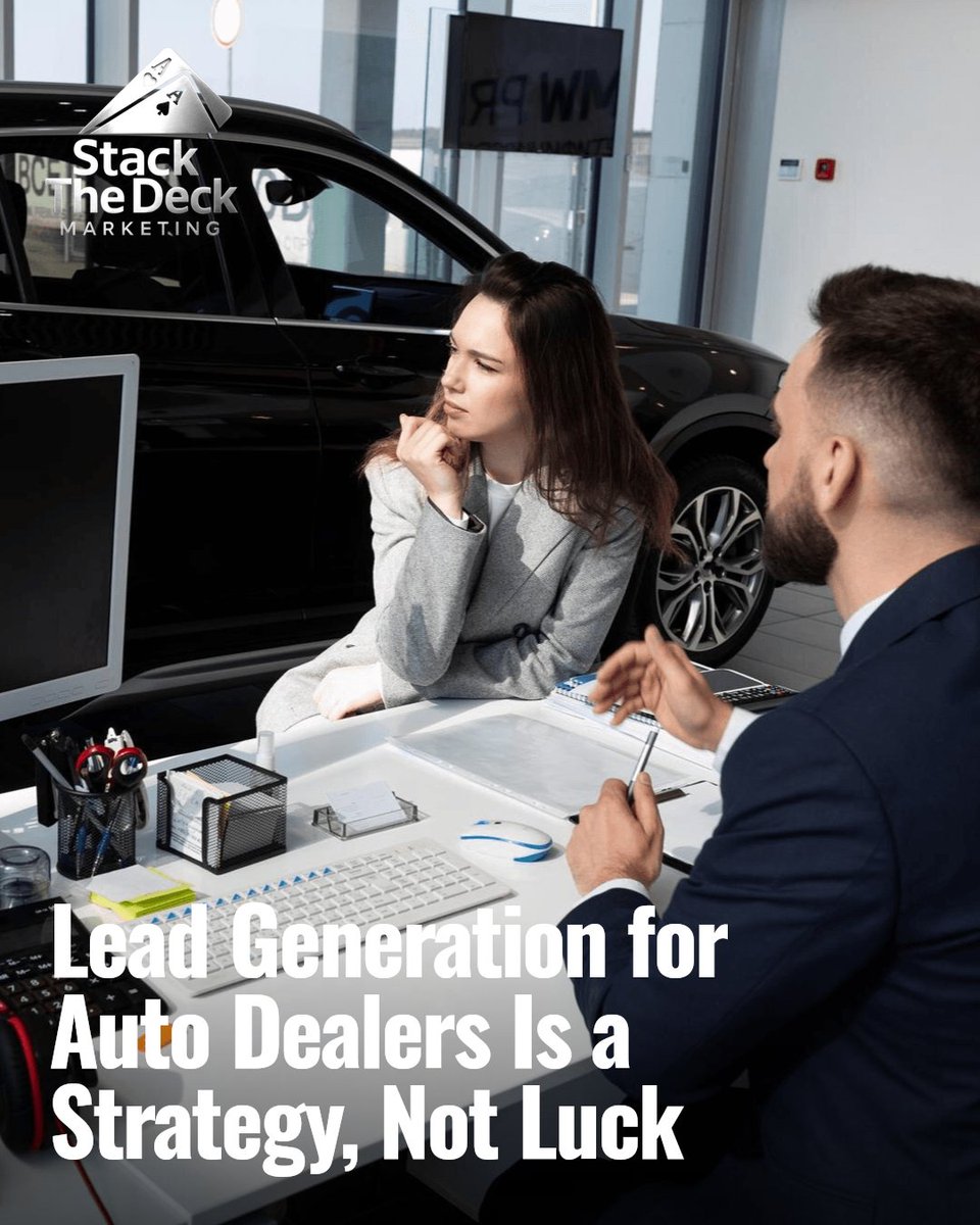RonCovert's tweet image. Lead generation for auto dealers isn&apos;t luck; it&apos;s strategy. Blend traditional and digital tactics, track quality leads, and double down. A multi-channel approach stacks the deck. #smallbusinessmarketing #theatermarketing #stackthedeck