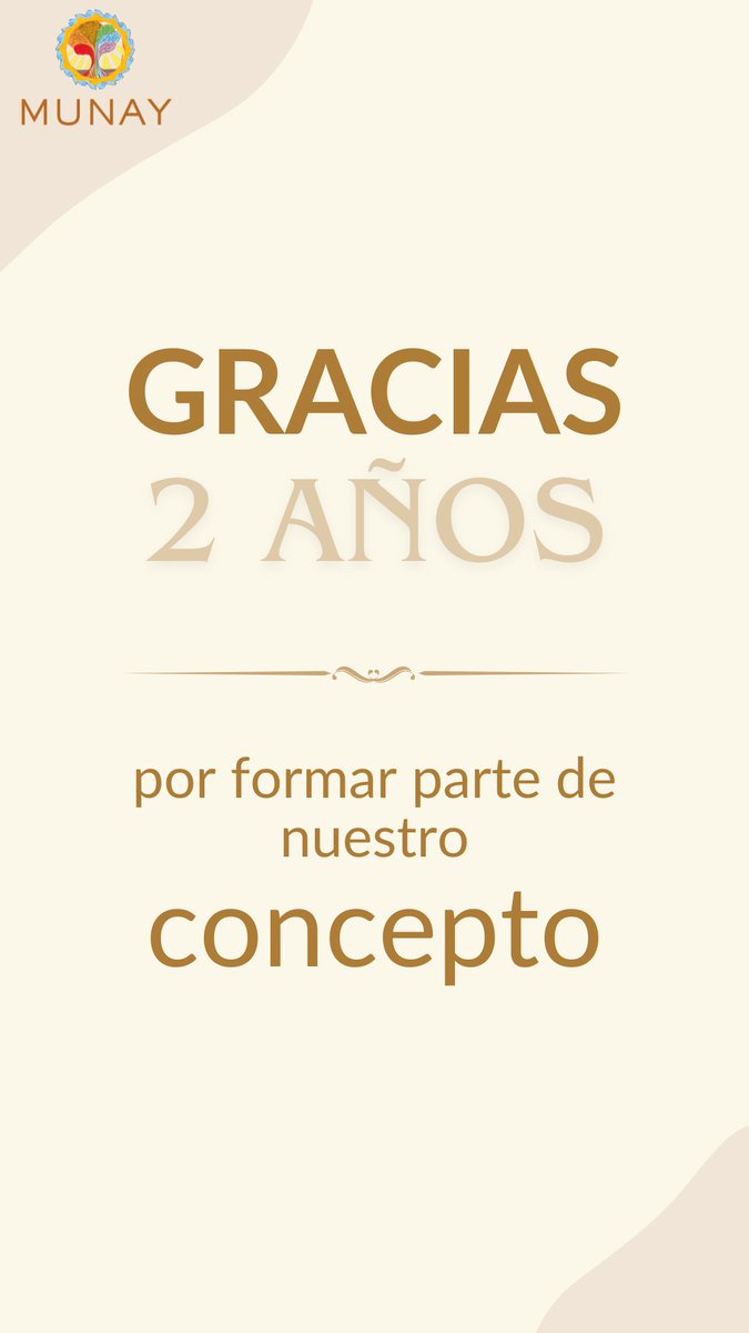 conceptomunay's tweet photo. Estamos a punto de cumplir dos años y no podríamos estar más agradecidos. 💫
Cada respiración compartida, cada taller, cada encuentro... ha sido un regalo que nos conecta y nos impulsa a seguir creciendo juntos.

#Munay #Yoga #Meditación #TerapiasHolísticas #AniversarioMunay https://t.co/Z6vY2HPG94